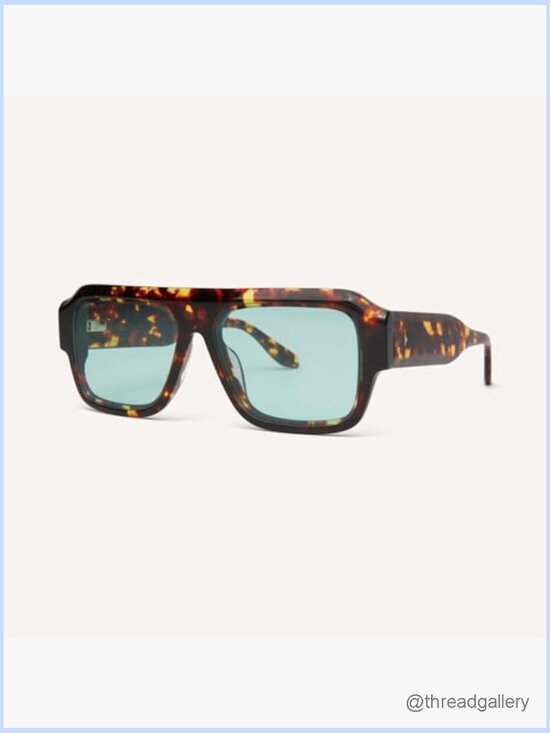 Square Aviator Sunglasses Oversized Acetate Frame CR39 Lenses UV Protection main image 5
